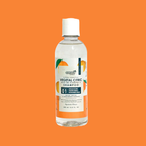 Shampoo Vegetal Citric Vegan 380ml - Vegetal Do Brasil