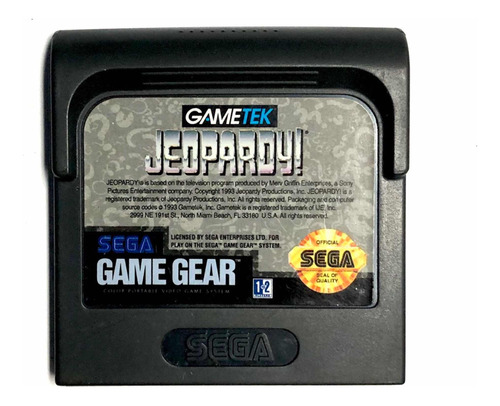 Jeopardy! - Juego Original Para Sega Game Gear Jeopardy