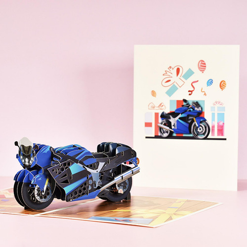 Regalos Del Día Para Papá Tarjeta De Motocicleta 3d