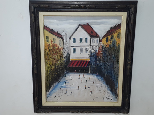 2416- Sylvio Pinto Ost. 62x71cm Com Moldura - Paris. (Usado)