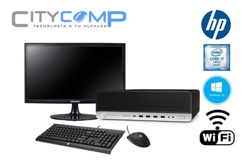 Kit Pc Hp 800 G3 I7-6700, 16 Gb Ram, 1 Tb, Monitor 22, Wifi (Reacondicionado)