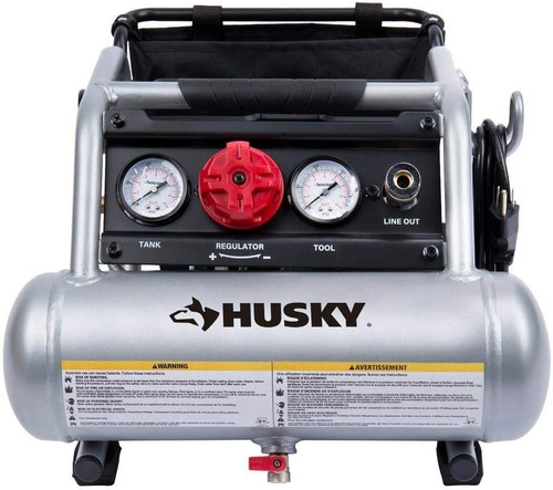 Compresor Husky 1 Gal. Electrico, Silencioso 3300113