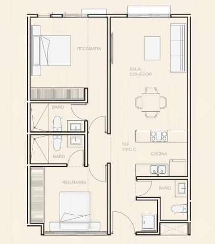 Departamento En Venta Merida Montebello M10 Mod C Inmediata