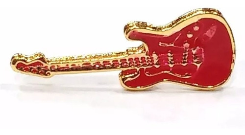 Bótom Pim Broche Guitarra Instrumento Musical Folheado Ouro