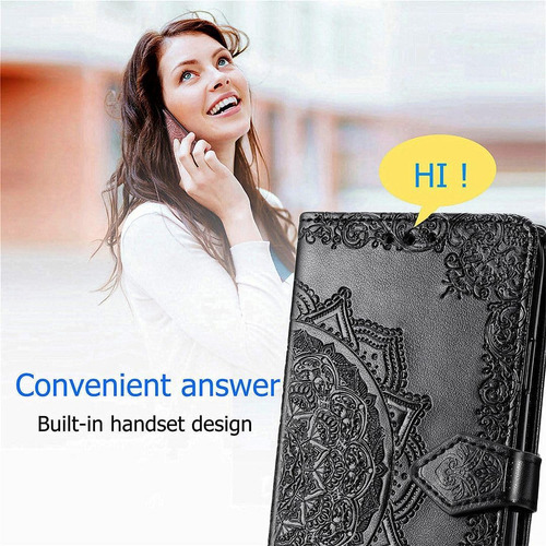 Funda Tipo Cartera Para Zte Blade A54, De Piel Sintética, Con Forma De Mandala, Magnética, Con Ranuras Para Tarjetas, Correa De Mano, Soporte