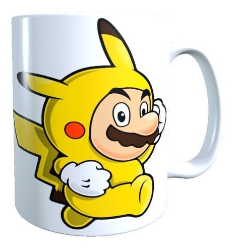 Taza Pikachu Version Super Mario Bros