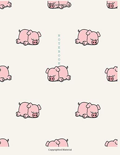 Notebook Cute Pig Cover And Dot Pages, Extra Large (85 X 11)