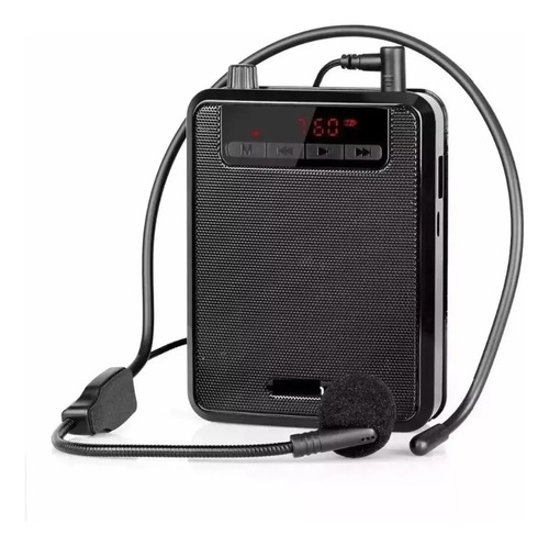 Amplificador Voz Seisa K300 Con Micrófono Vincha Negro