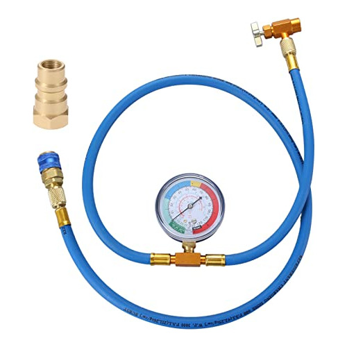 R134a Car Ac Refrigerant Charge Hose With Gauge, R12 To...