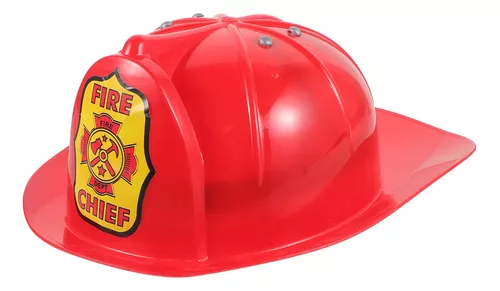 Adorox - Sombrero rojo de jefe de bomberos, de plástico suave, sombrero de  niño, casco de bombero para fiesta de cumpleaños, favoritos gorra de niños