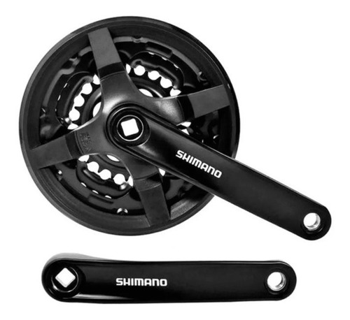 Triple Plato Shimano Fc Ty 301 Con Cubre Plato 48-38-28