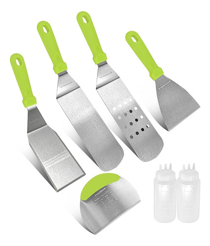 Green 7 Piezas Accesorios De Parrilla Para Chef De Parr...