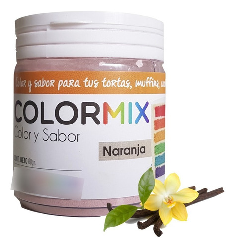 Colorante Polvo Arcoiris Naranja Colormix 60grs