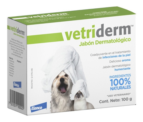 Imagen 3 de 4 de Vetriderm® Jabón Dermatológico Para Perros Y Gatos