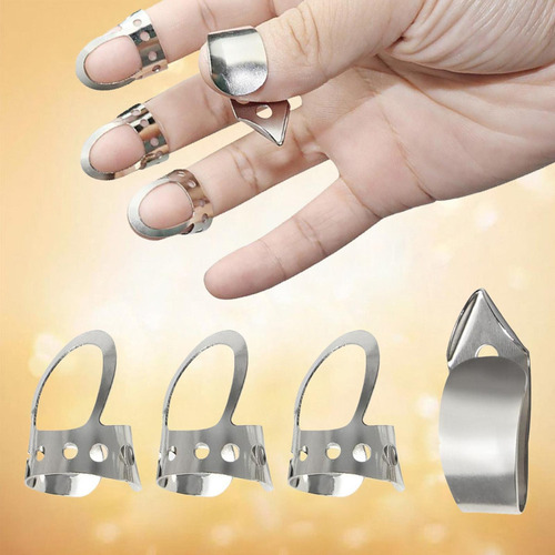 2025 1 Juego De Púas De Metal Con 1 Pulgar Y 3 Uñas