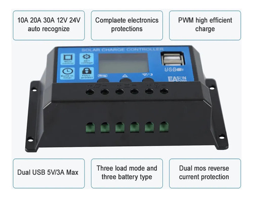 Controlador: Lcd Output, Double Recargador, Controller
