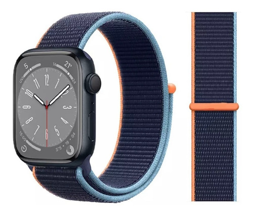Correa Pulso Manilla Nylon Para Apple Watch 42 44 45mm Ultra