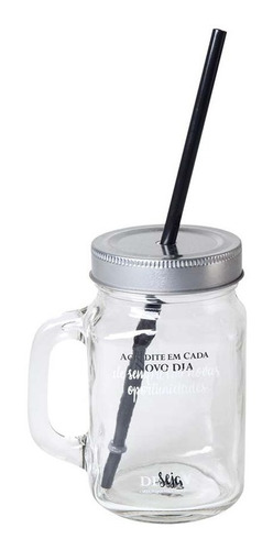 Caneca De Vidro C Tampa 500ml - Deseja Uatt Caneconserva 