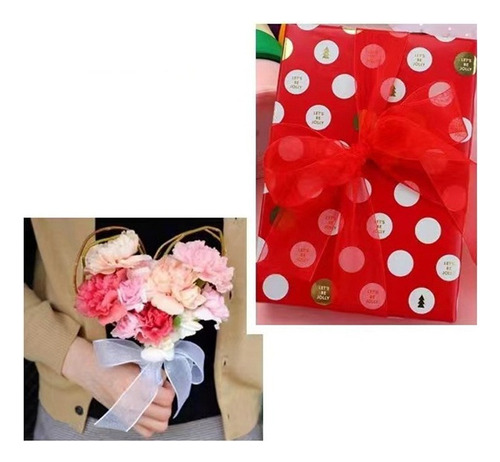 3 Rolos De Fitas De Organza Com 4 Cm De Largura E