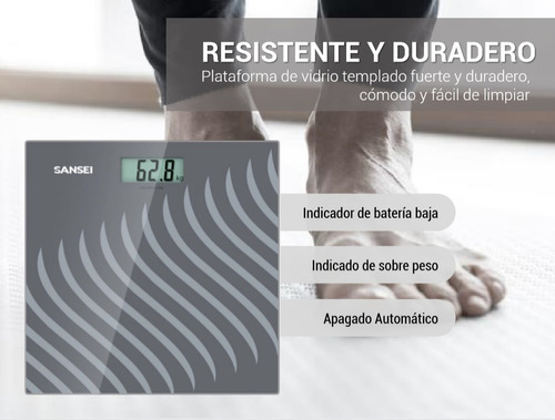 Imagen 4 de 5 de Balanza Digital Sansei Ba6010spi Vidrio Templado Max 150 Kg