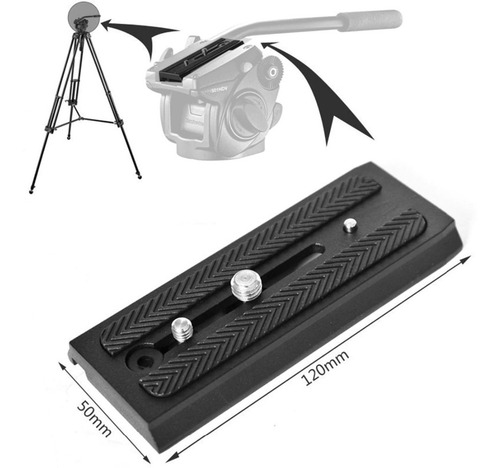 Imagem 4 de 4 de Plate 501pl Quick Release P/ Tripé Manfrotto 501 503 701hdv