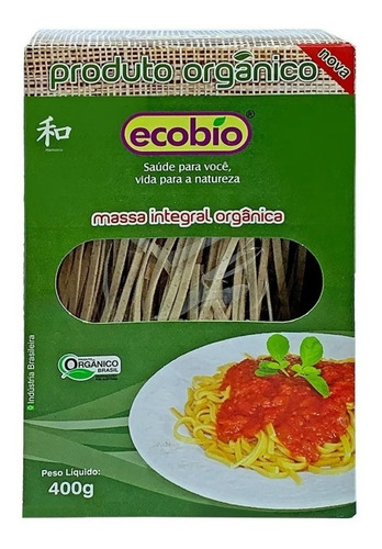 Massa Macarrão Integral Orgânica Não Transgênica Ecobio 400g