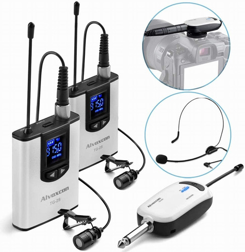 Sistema De Microfonos Corbateros Inalambricos Dual.