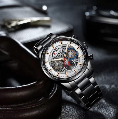 Reloj Cronógrafo De Curren 8391 Hombre Acero Inoxidable