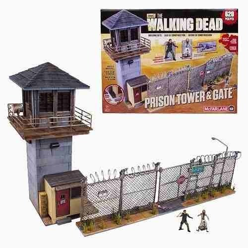 The Walking Dead Prison Tower & Gate Mcfarlane Toys