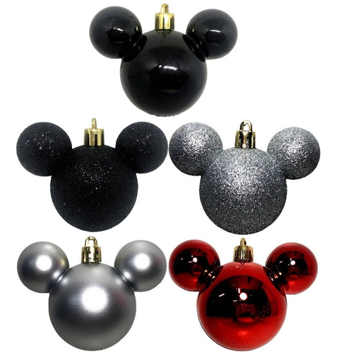 Imagem 2 de 4 de Kit Enfeites Disney 12 Bolas Árvore De Natal Mickey Original