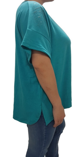Remera Modal Con Brillo Mujer Talle Grande