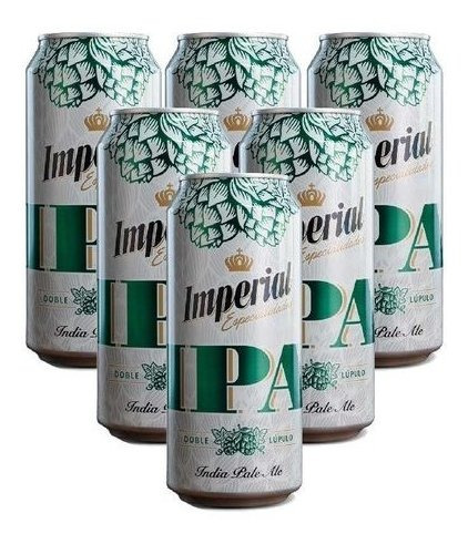 Cerveza Imperial Ipa Lata 473ml Doble Lupulo India Pale X6