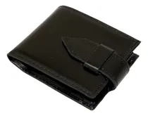 Comprar Billetera Tarjetero De Cuero Para Hombre Doble Tarjetero Color Negro Diseño De La Tela Liso