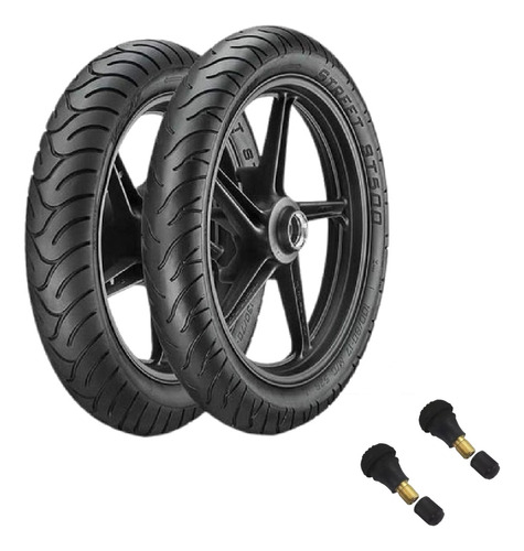 Par Pneu 140/70-17 + 110/70-17 St500 Vipal + Bicos