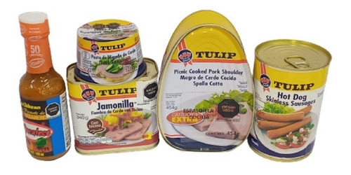 Kit Tulip  Y Salsa Yucateco 5 Productos Espaldilla Salchicha