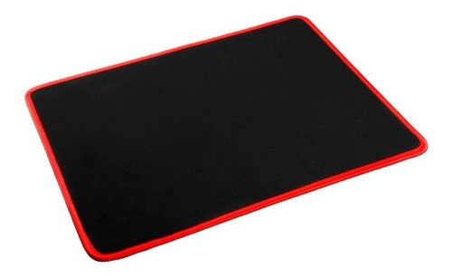 Mouse Pad Gamer Antideslizante Borde Rojo 24x30cm Grosor 3mm
