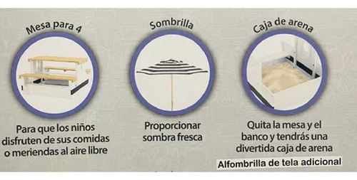 Mesa Infantil Con Sombrilla