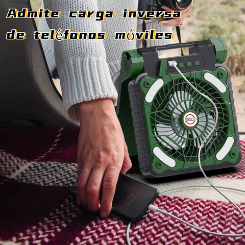 Ventilador Portátil Recargable Solar Para Campamento