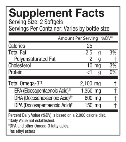 Oceanblue Omega-3 2100 - 180 Ct - Triple Strength Burpless F