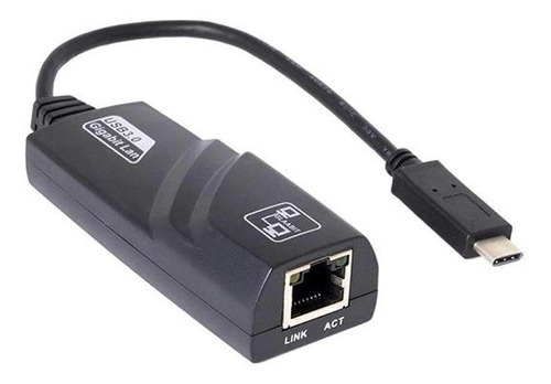 Adaptador De Rede Multilaser Wi423 Usb Tipo-c (m) X Rj45 Cor Preto