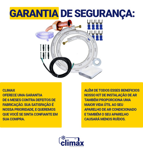 Kit Instalação Ar Condicionado 22000 18000 Btus Carrier 5m