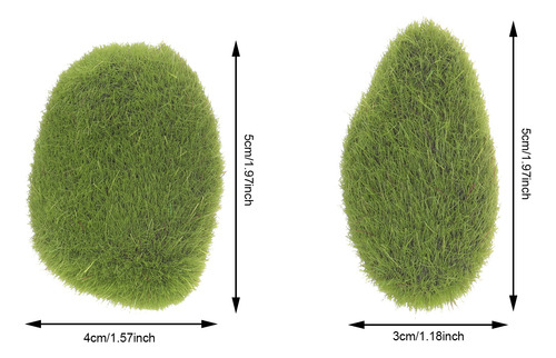 Adorno De Pared Con Piedra Artificial De Musgo Artificial, M