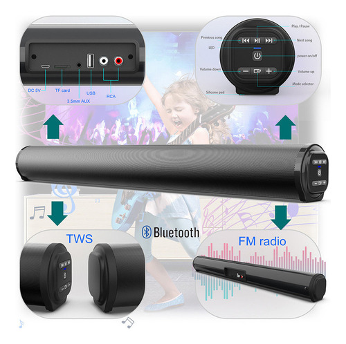 Home Theater Cinema Em Casa Estéreo Barra De Som Bluetooth