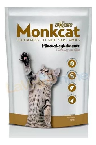 Piedras Aglomerantes Para Gatos Monkcat X 4kg 