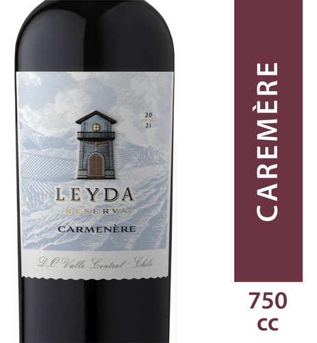 Vino Leyda Reserva Carmenere Botella 750