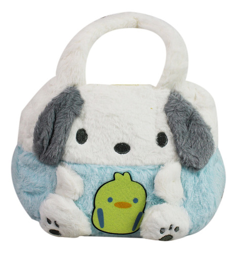 Bolsa De Mano Afelpada Peluche Kawaii Sanrio Disney 23-mrb Color Pochacco - Azul 23-MRB-002 Diseño de la tela Afelpado