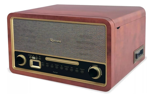 Radio Vitrola Toca Disco De Vinil Bluetooth Usb Cassete Cd