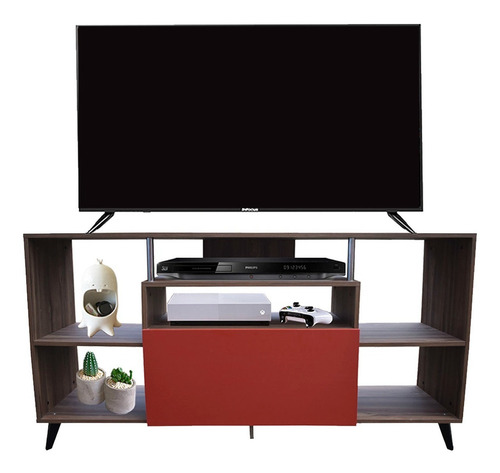 Bufetera Hogare, Credenza, Mueble Recibidor Minimalista, Bg Color Parota Rojo