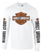 Comprar Playera Harley Davidson, Cuello Redondo Manga Larga  Algodón