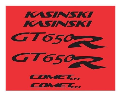 Kit Adesivos Compatível Comet Gt 650r F546 Cor Preto